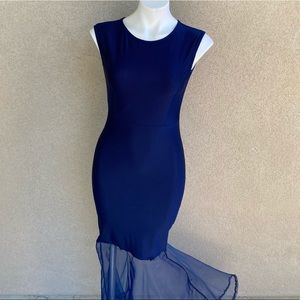 Marine Mermaid Tule Tale Bodycon Cocktail Dress